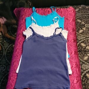 *Faded Glory Camisole Trio - Teal, Light Gray, Navy